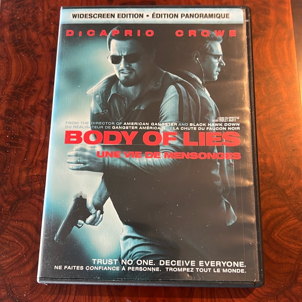 Assorted movies 3/$10 “Body of Lies” starring DiCaprio and Russell Crowe ￼